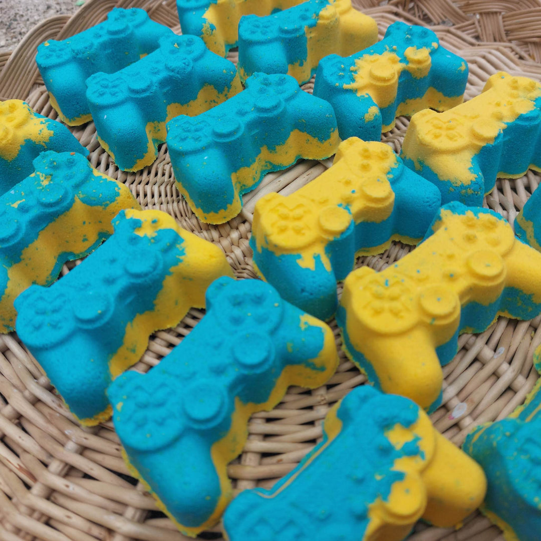 Small Coco Mango Gaming Bath Bomb - Gamer Controller Design