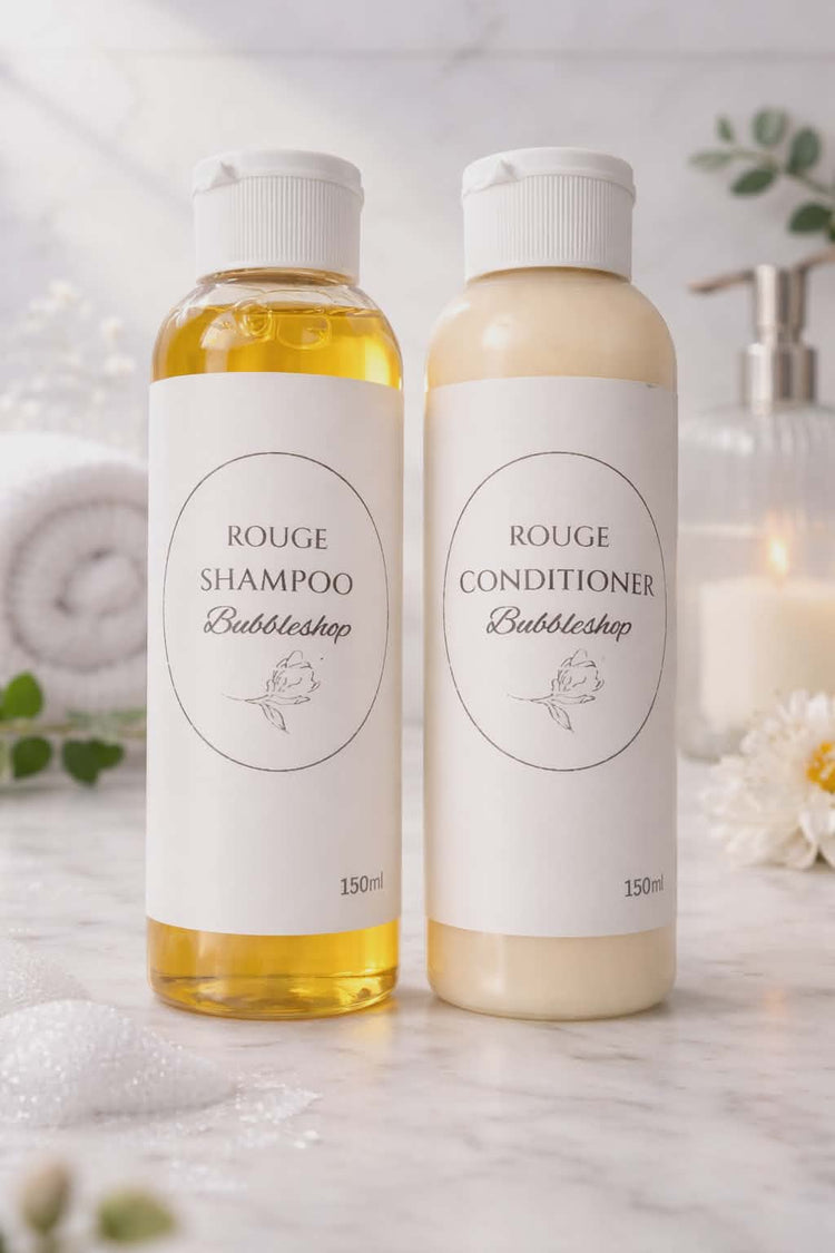 rouge shampoo and conditioner set luxury fragranced hair care by BubbleShop 
