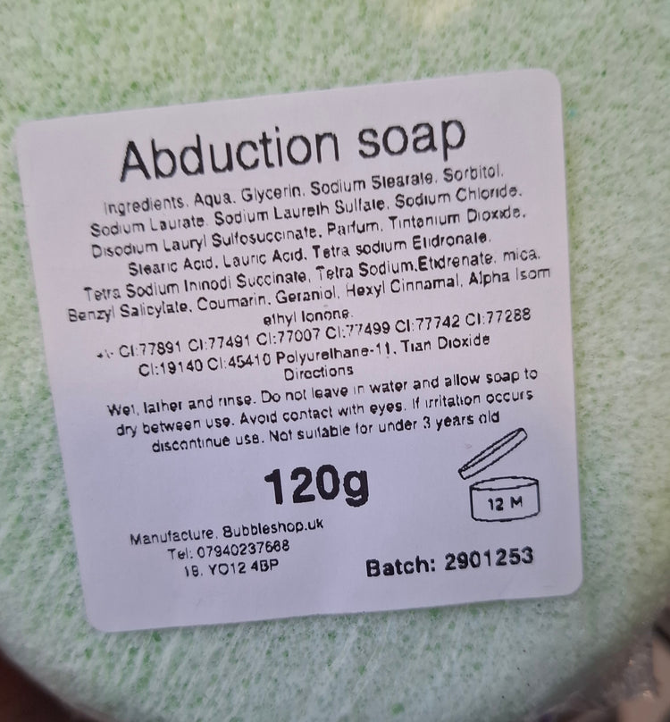 abduction soap sponge ingredients label g