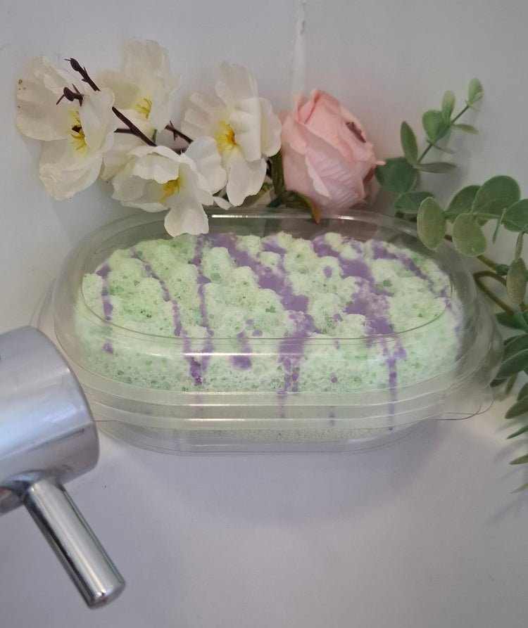  Abduction fragrance soap sponge by BubbleShop with a bold sweet scent amd colourful galaxy inspired design 