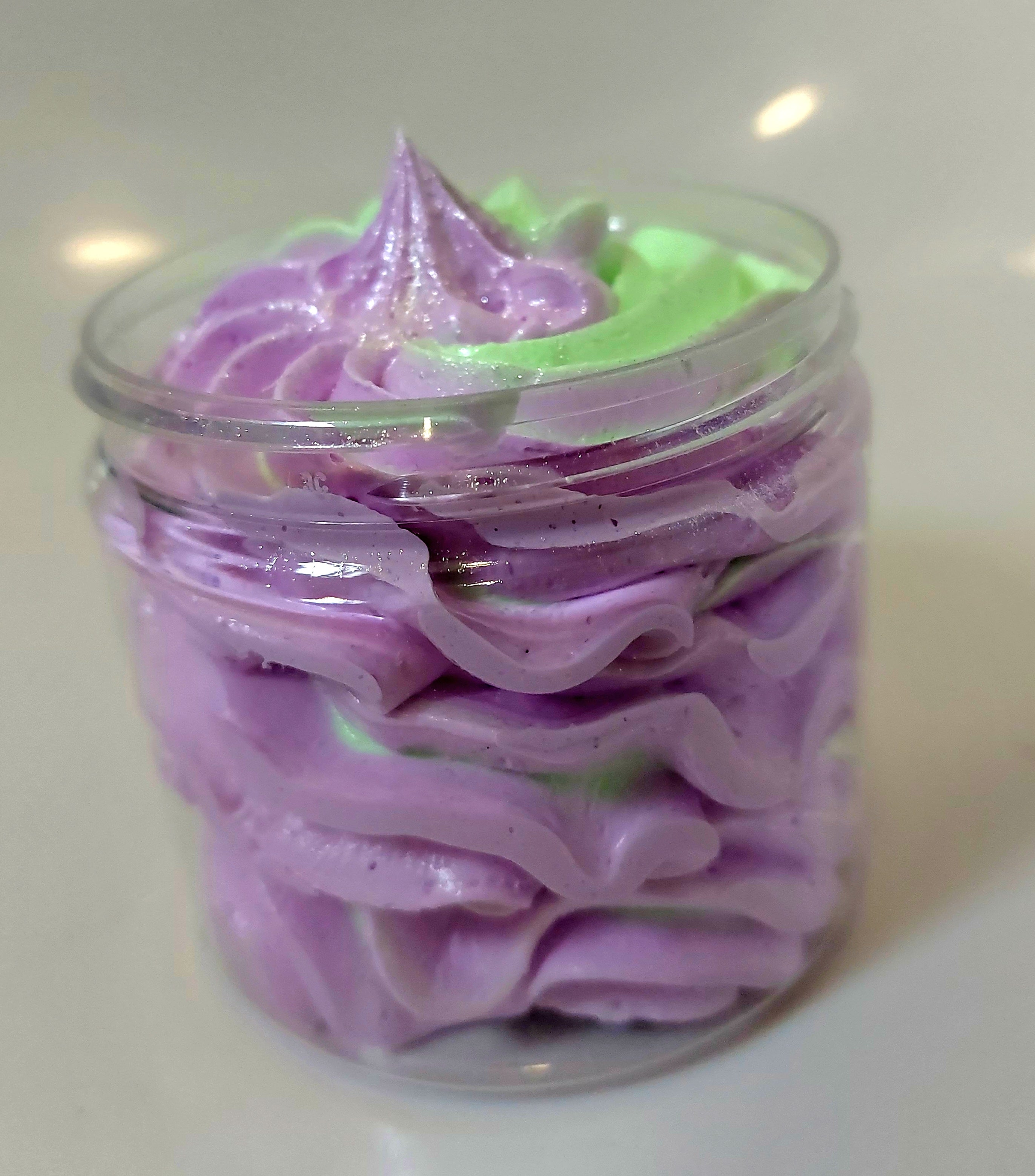 whipped soap in tub in purple and green side view in abduction inspired by alien by Bubbleshop 