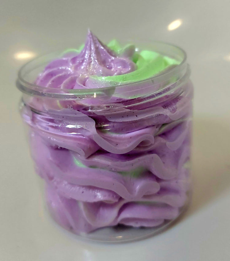 whipped soap in tub in purple and green side view in abduction inspired by alien by Bubbleshop 