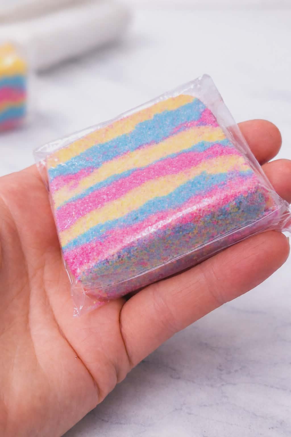 baby powder bath bomb rock colourful fizzy handmade bath bomb by BubbleShop