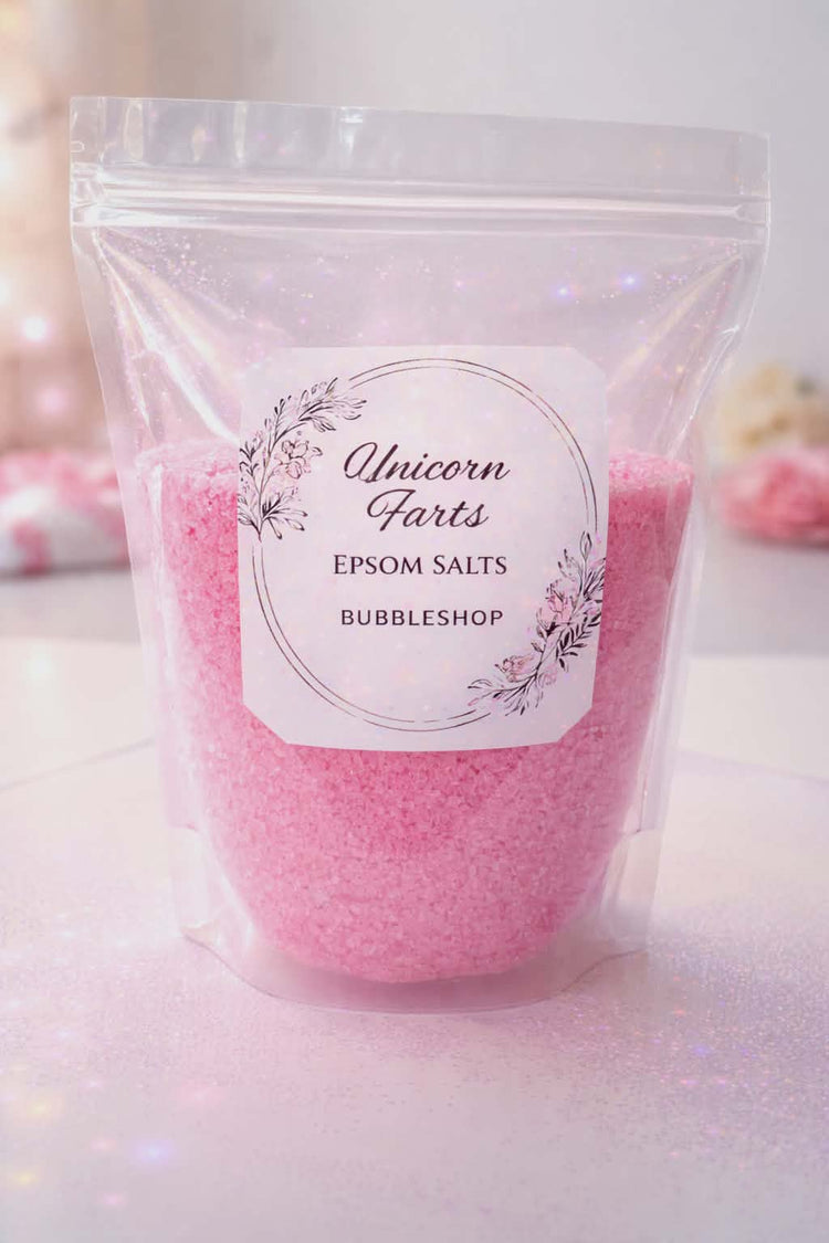 bubbleshop-unicorn-farts-epson-bath-salts-sweets fruity relaxing bath soak BubbleShop
