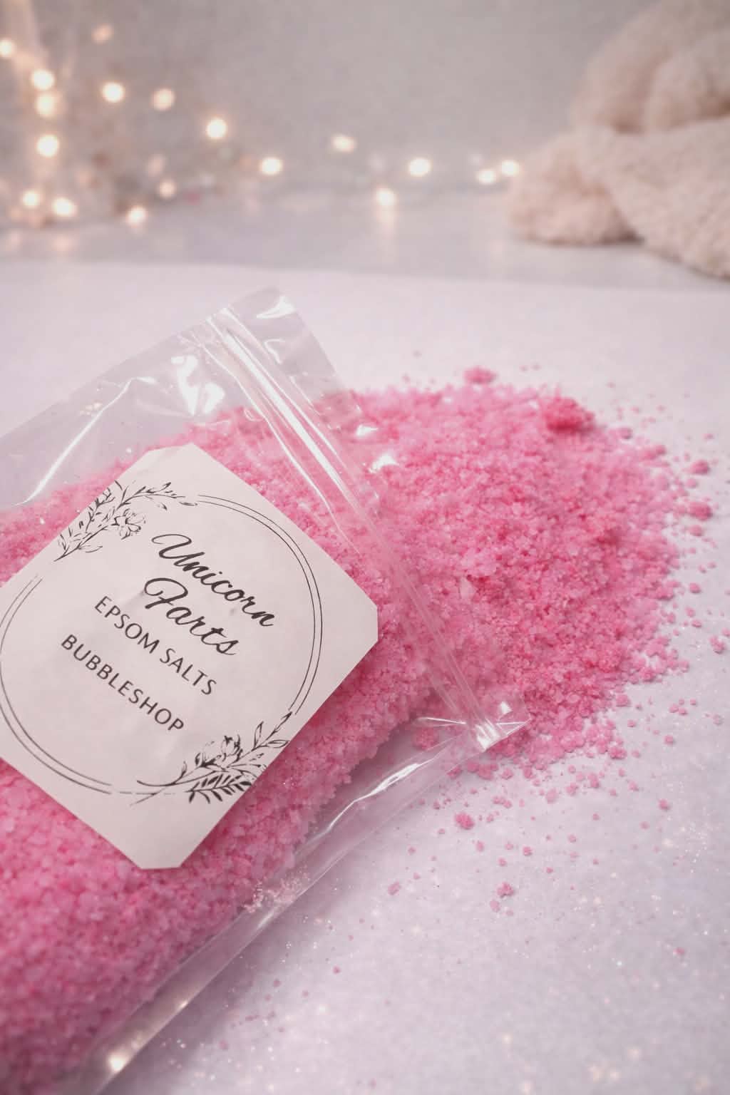 colourful unicorn farts epson bath salts sweet fruity relaxing bath soak Bubbleshop.uk