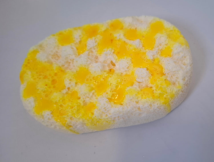 Daisy inspired fragrance soap sponge with fresh floral scent 