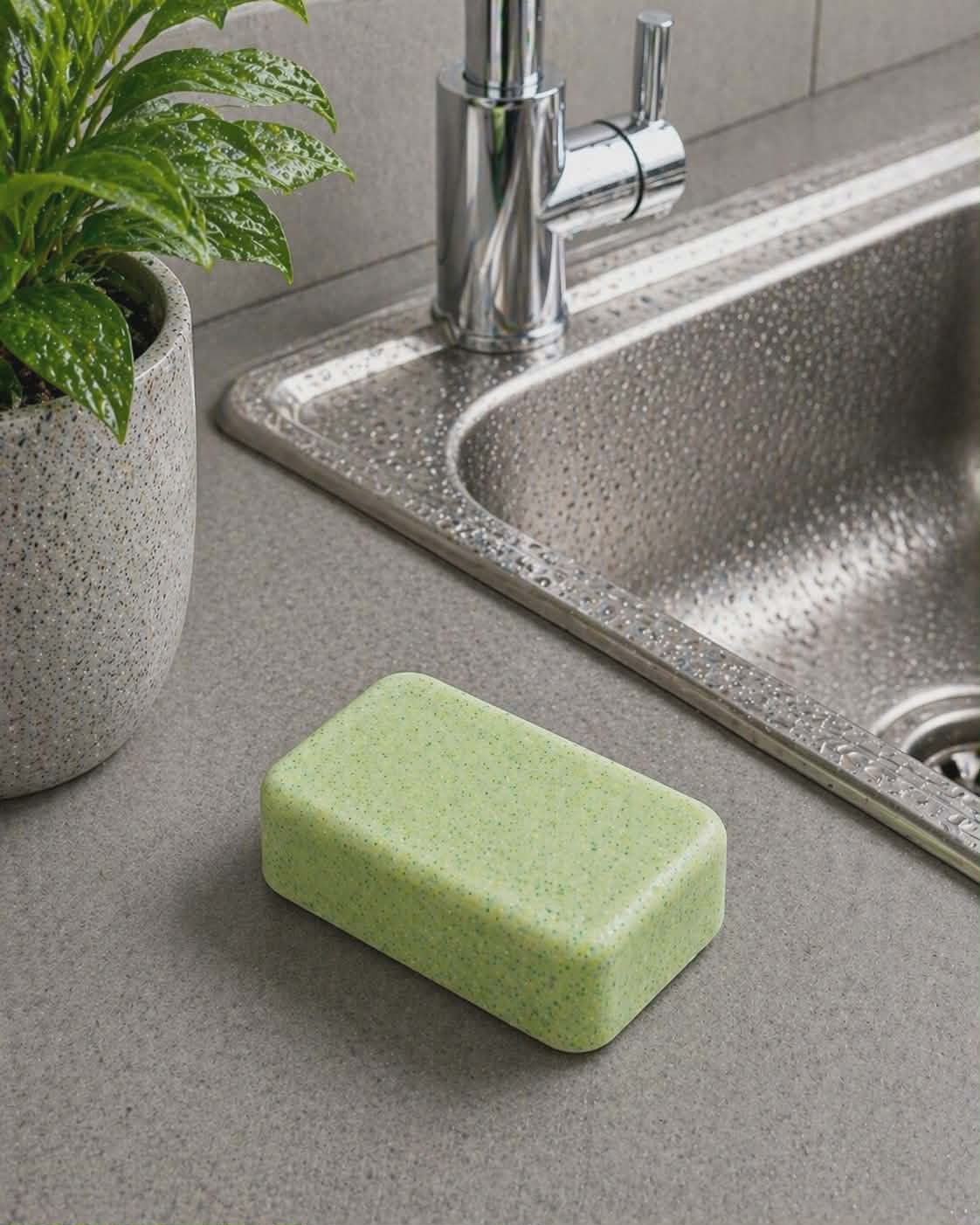 Ombre mop sink and toilet fizzers by BubbleShop luxury scented cleaning tablets for home cleaning photo of tablet next to sink