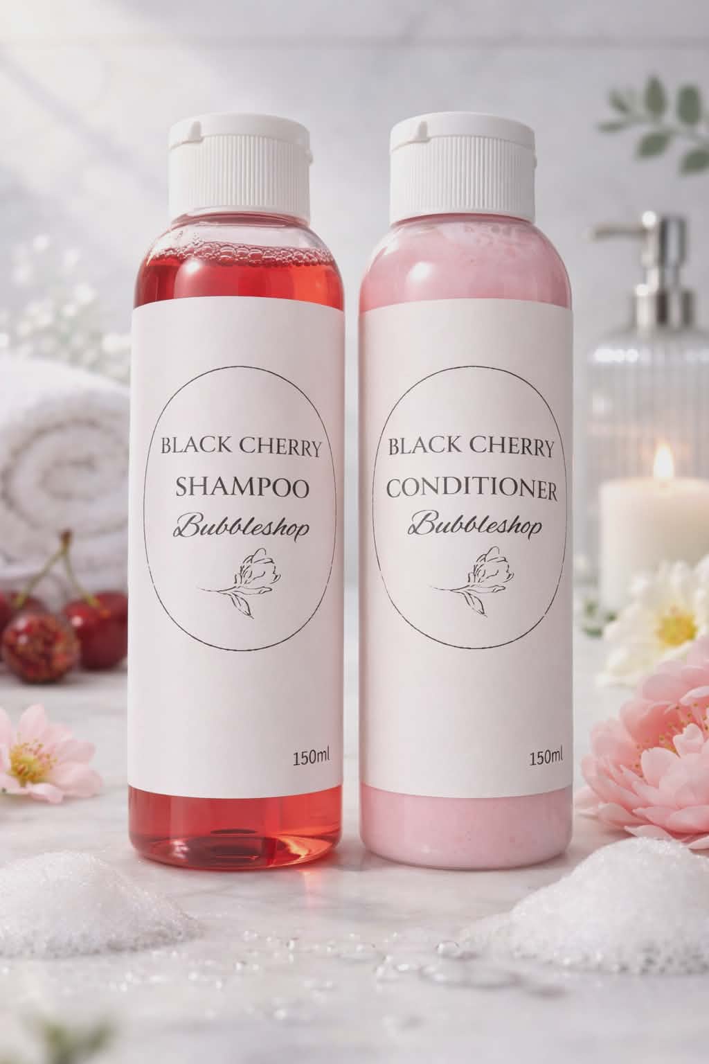 rouge shampoo and conditioner set luxury fragrance hair care BubbleShop uk 