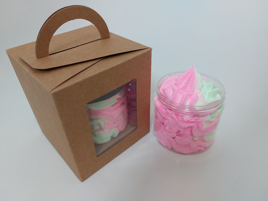 black cherry whipped soap green and pink by BubbleShop
