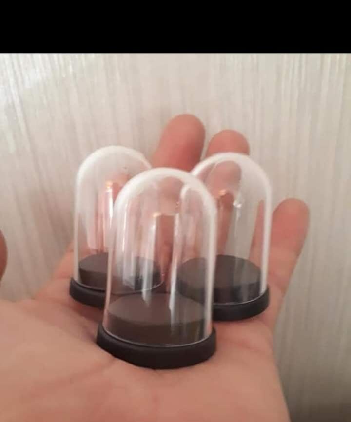 display case dome 4cm mini small plastic case by bubbleshop for art and crafts